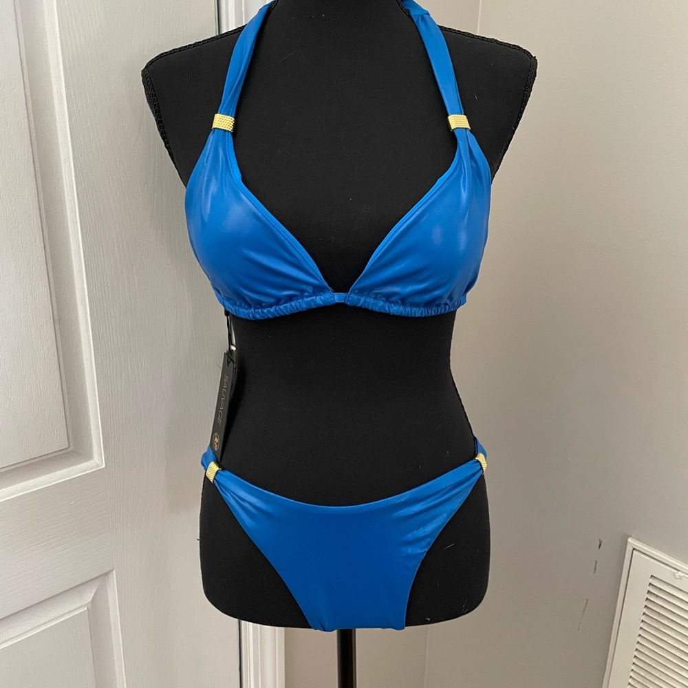 Savage swimwear two separate pieces blue